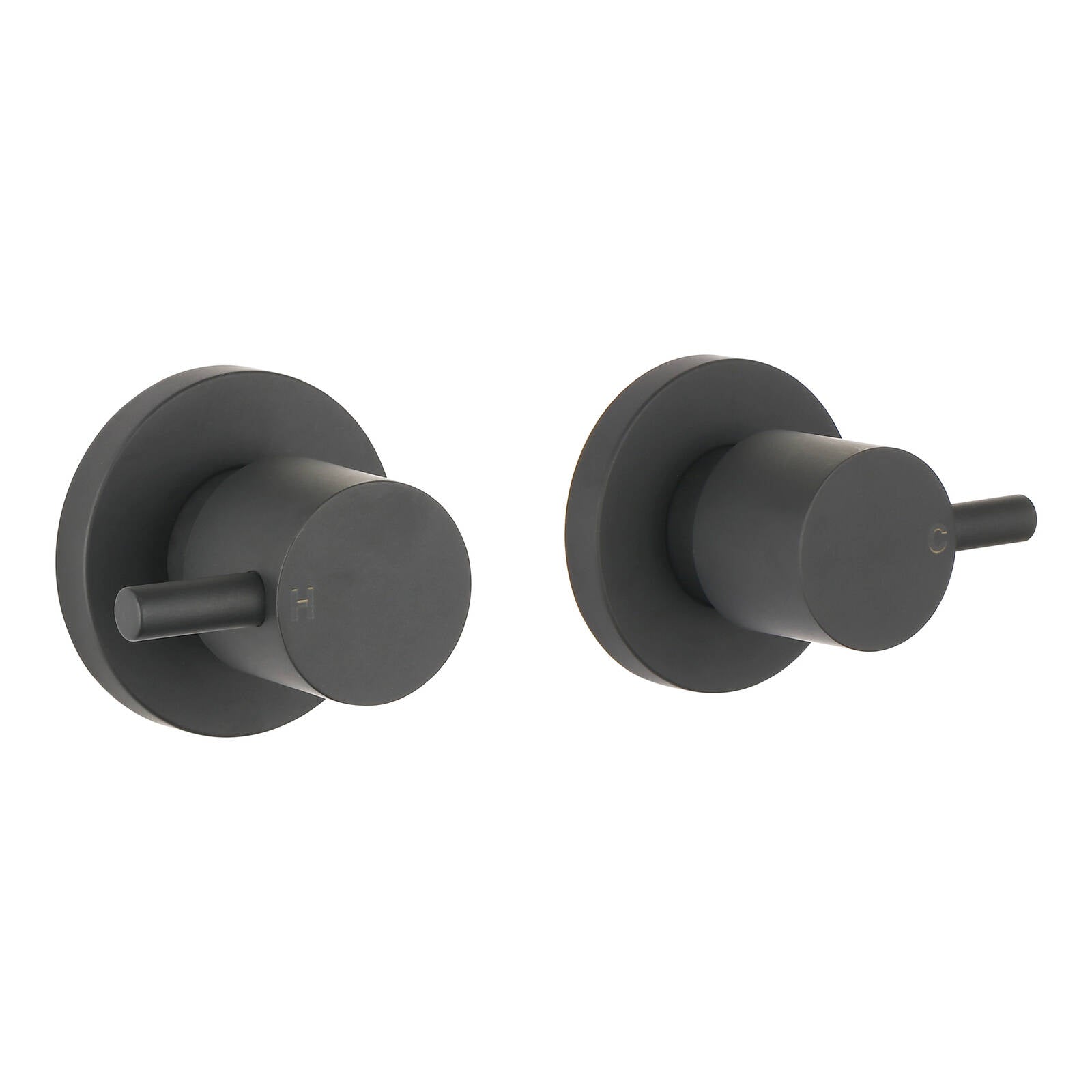 Mondella Resonance Matte Black 1/4 Turn Pin Lever Wall Top Assembly, 304 Stainless Steel