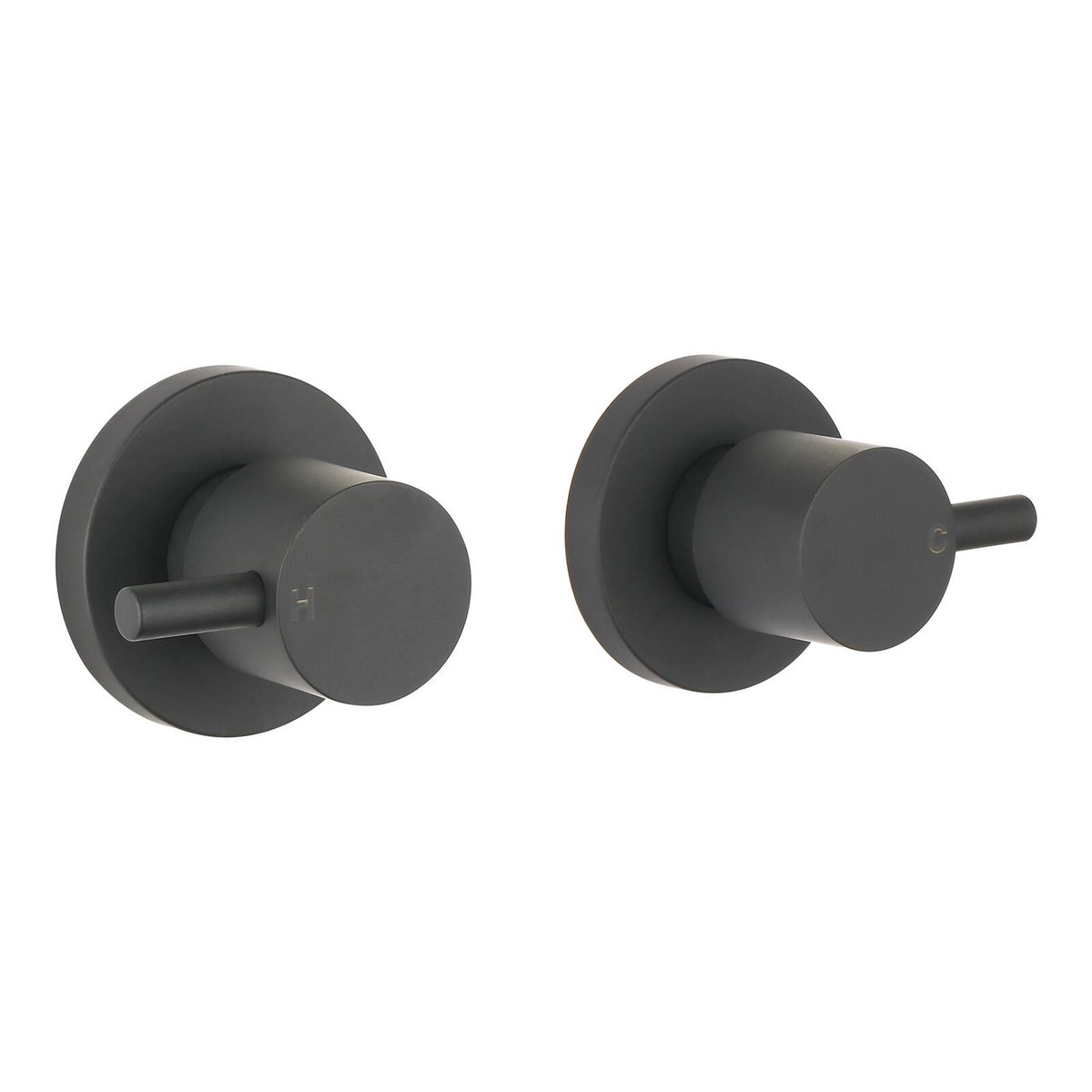 Mondella Black Matte Resonance 1/4 Turn Pin Lever Wall Top Assembly 1245mm - Precise Water Control - Ergonomic Handles - SuperSaverAU - view 1