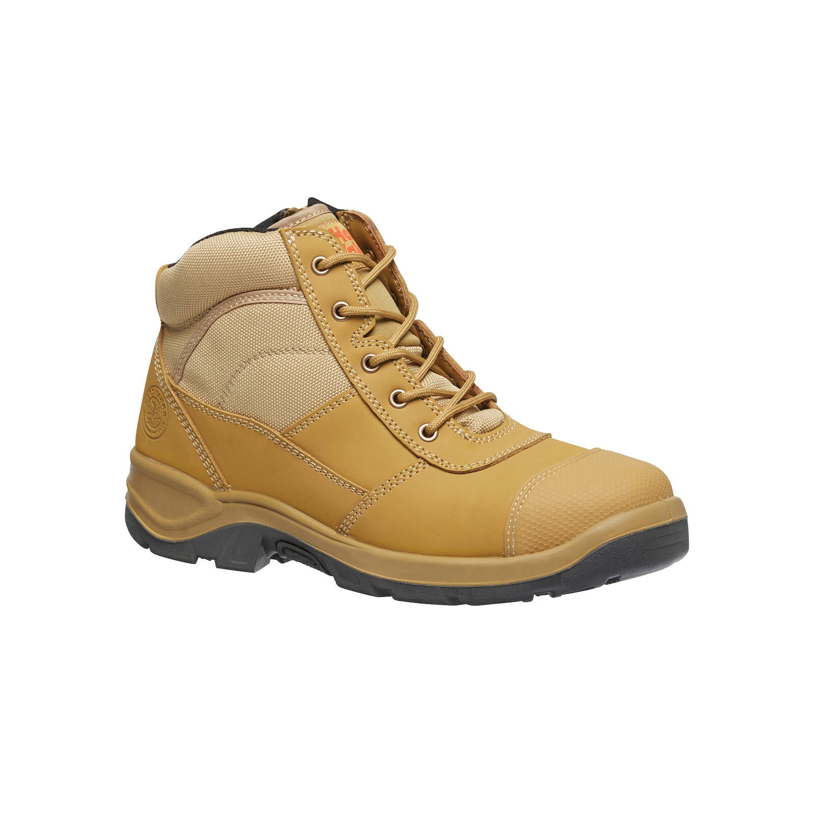 Hard Yakka Size 10 Wheat Water Resistant Leather Utility Side Zip Steel Cap Safety Boots