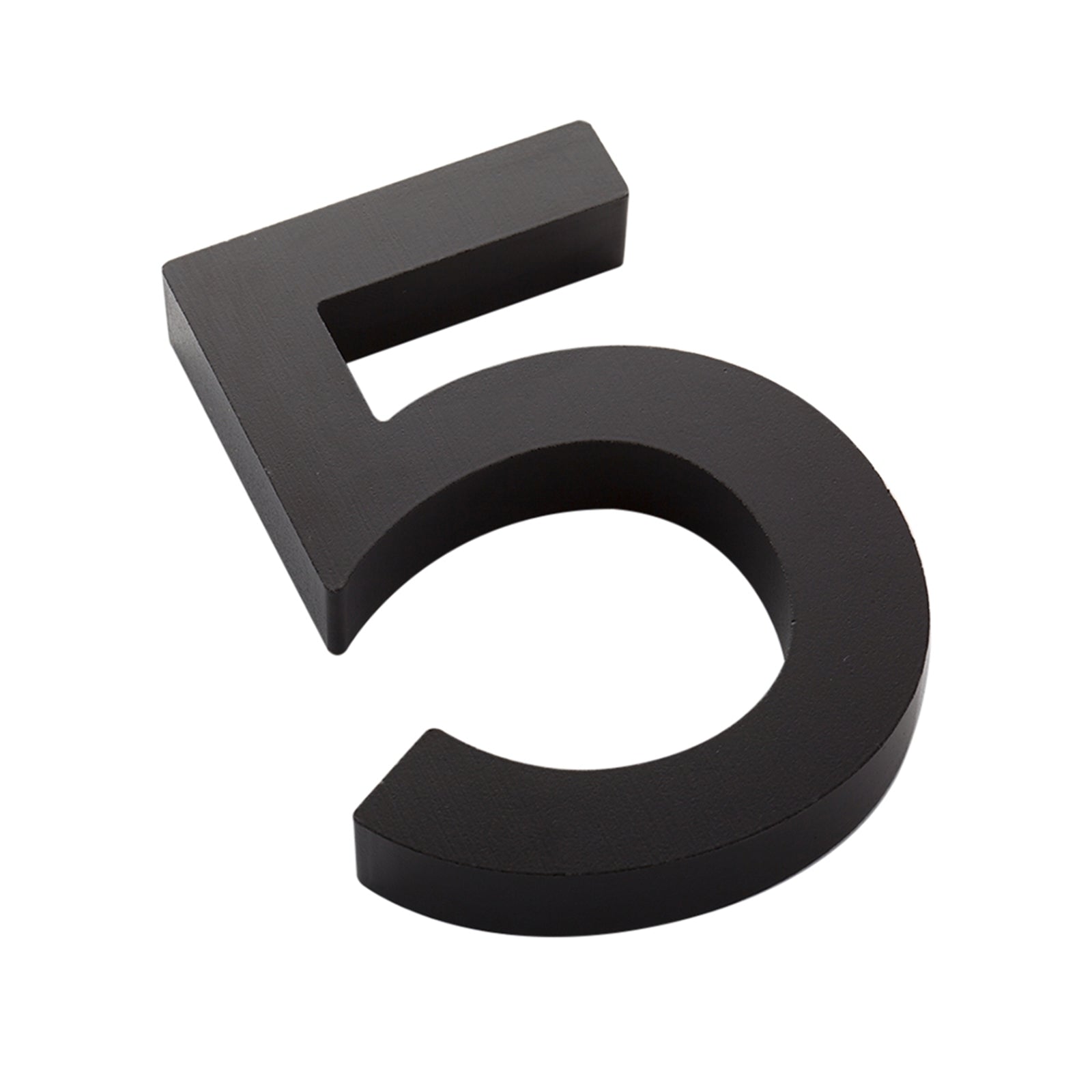 Sandleford 100mm Black Edge House Number 5 Aluminium - Anodised Weather Resistant