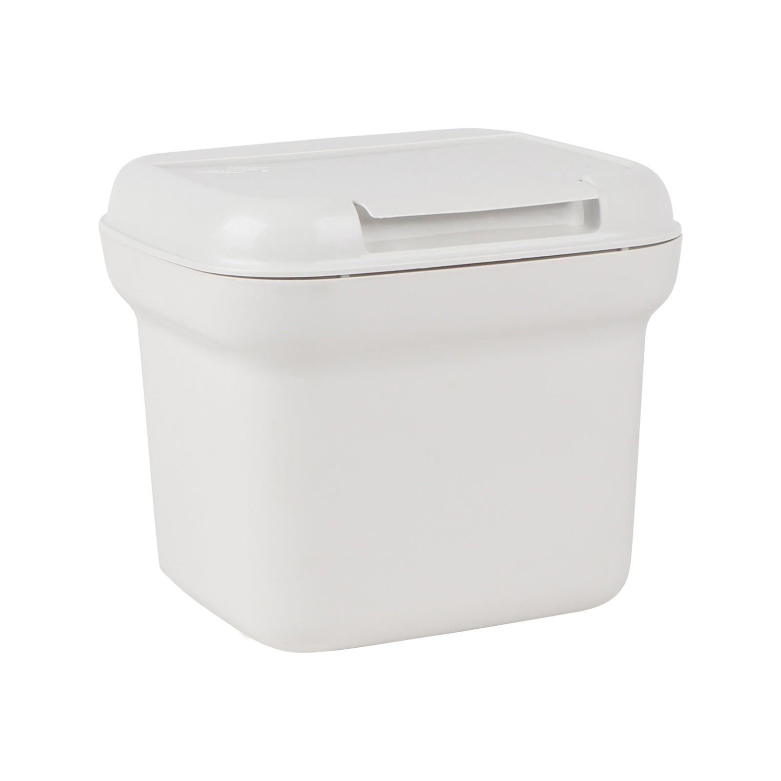Willow 5L White and Charcoal Flip Top Bench Tidy, Polypropylene