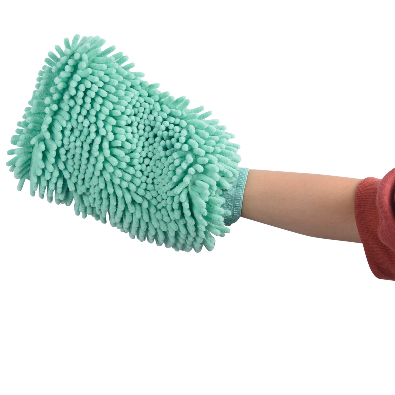 All Set Microfibre Noodle Cleaning Mitt 170mm, Polyester with Elastic Wristband