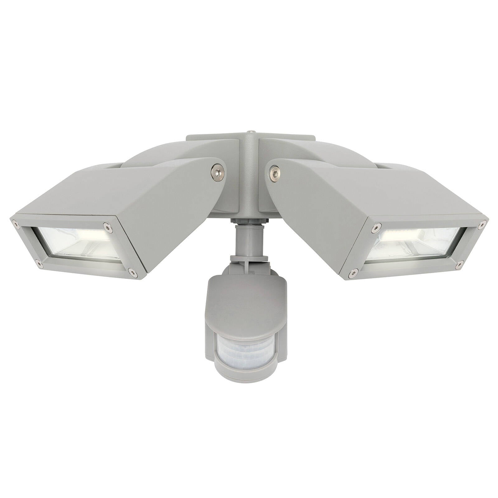 Brilliant Nighthawk 24W LED Sensor Flood Light Motion Sensing Outdoor Silver 20855/11