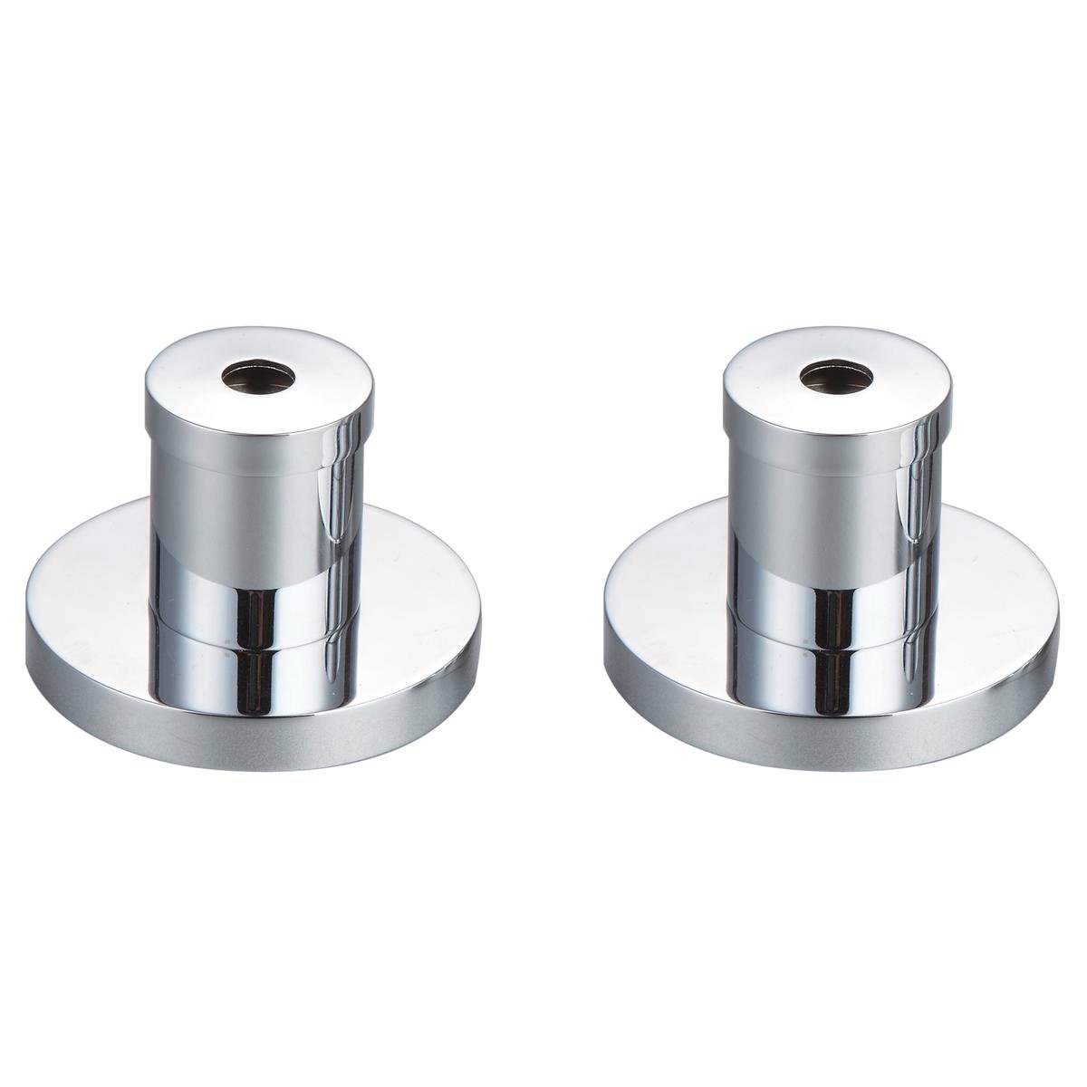 Shaw & Mason Chrome Style Wall Flange 2 Pack Brass Durable Easy Install - SuperSaverAU - view 1