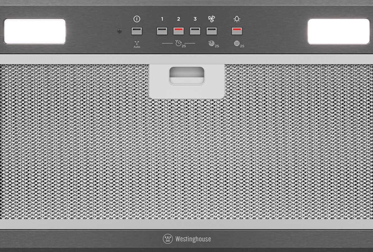 Westinghouse 52cm integrated undermount rangehood - dark stainless steel, Hob2Hood, LED lighting - WRI525BC
