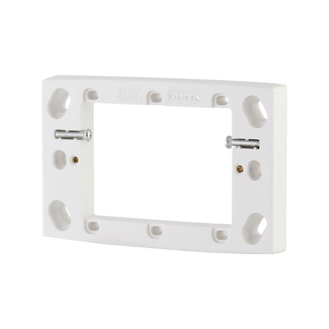 DETA Shallow Mounting Block 14mm Deep White Polycarbonate 5 Pack