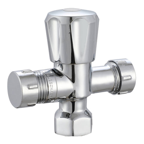 evekare 15 x 15mm Chrome Lead Free Double Mini Cistern Stop Tap