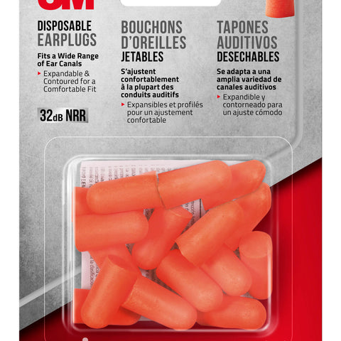 3M Disposable Foam Earplugs - 8 Pairs