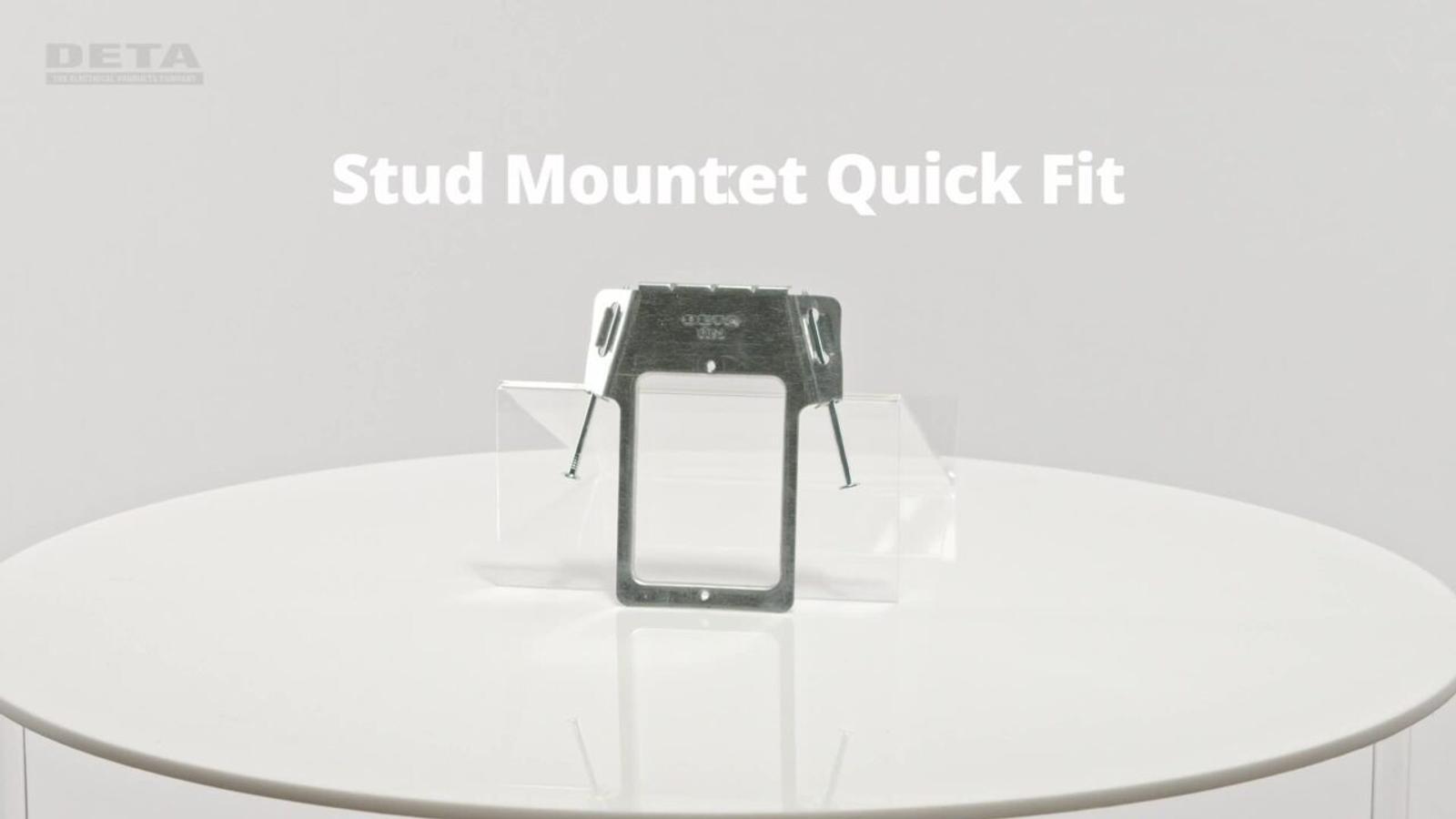 DETA Quick Fit Stud Mount Bracket 120mm Galvanised Steel with Preloaded Nails