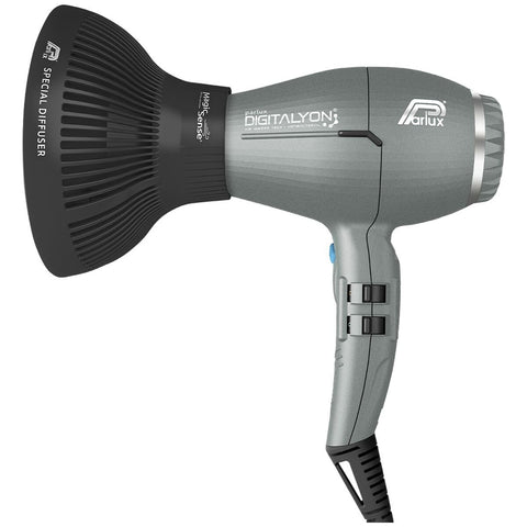 Parlux Digitalyon 2400W Hair Dryer with MagicSense Diffuser - Grey Glitter, Ionic and Ceramic - 150152