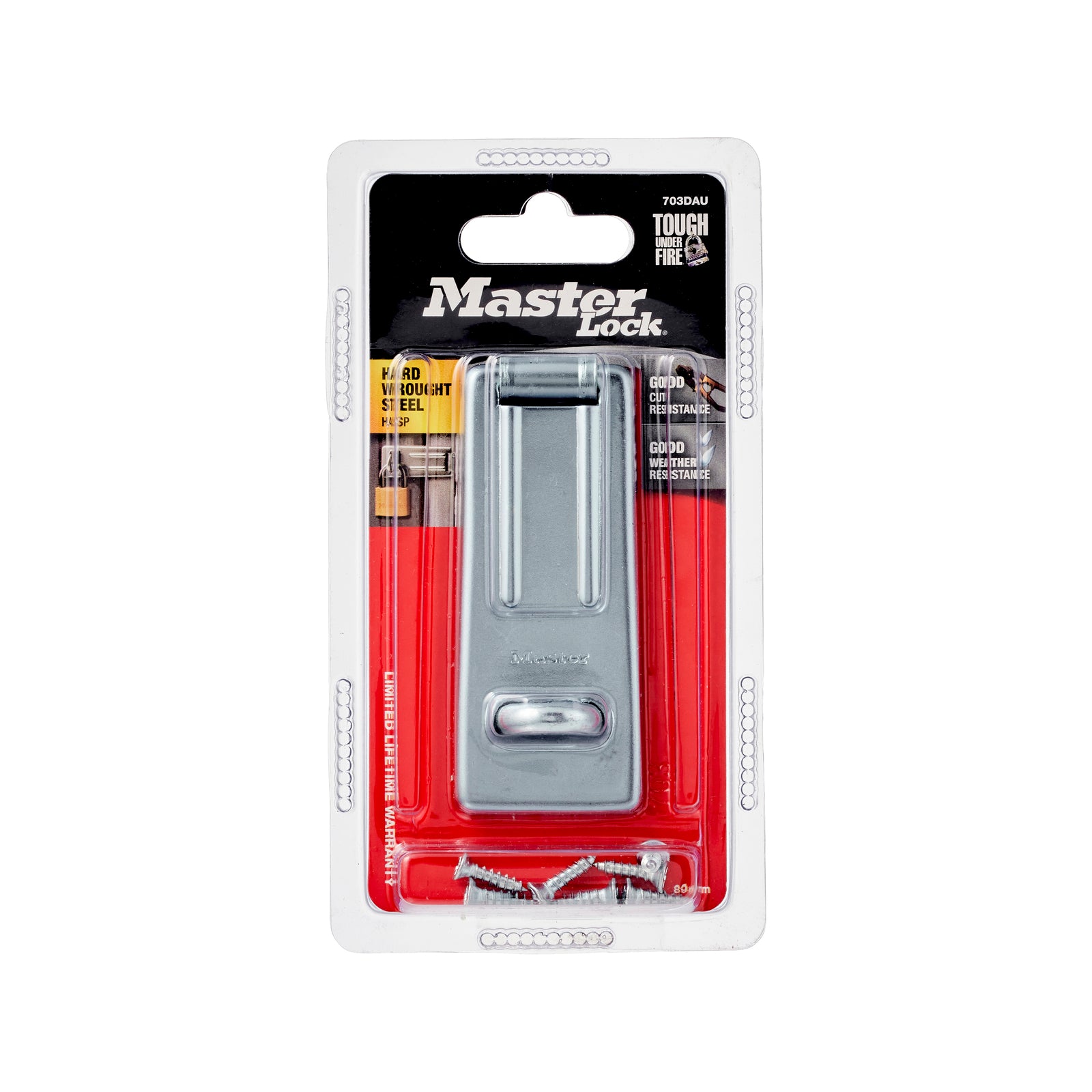 Master Lock 89mm Hard Wrought Steel Hasp and Staple