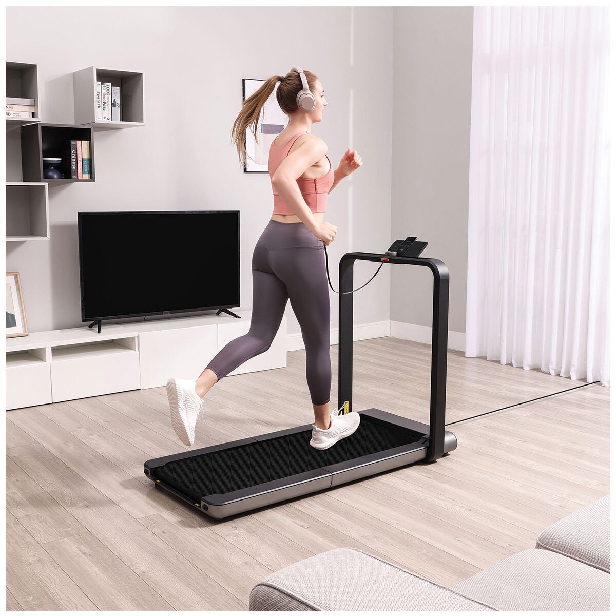 WalkingPad X21 double-fold walking and running treadmill - 120x46cm running area, black - KWTM-X21