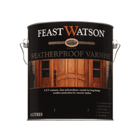 Feast Watson 4L Gloss Clear Weatherproof Exterior Timber Varnish