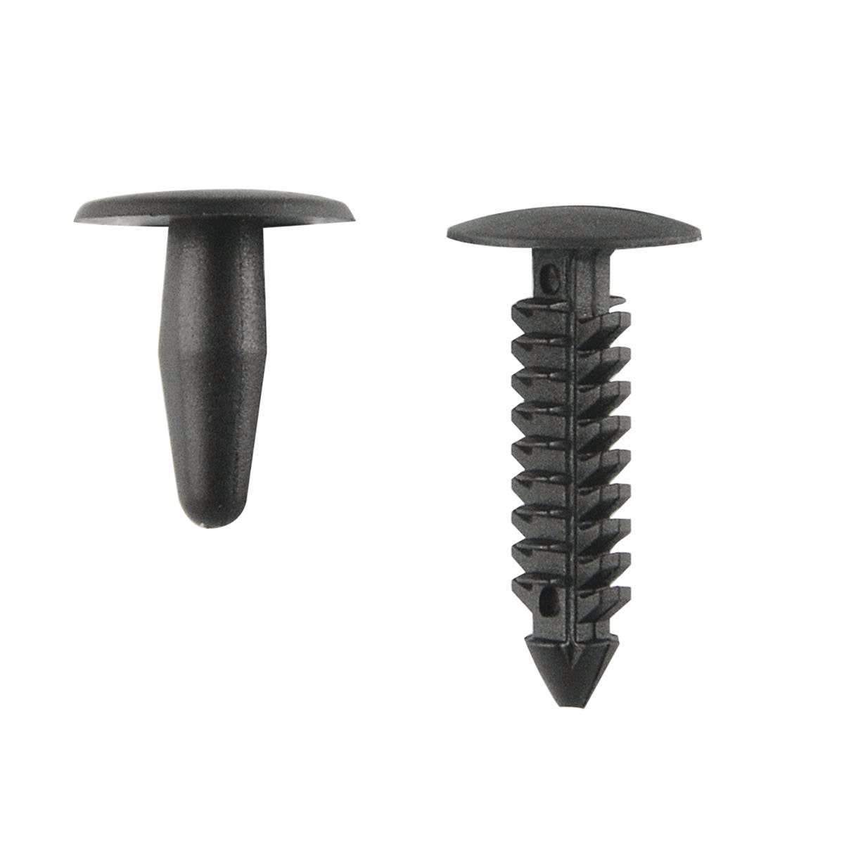 Pinnacle Black Nylon Trim Clips 4 Pack 13x24mm 14x15mm Durable Fastening - SuperSaverAU - view 1