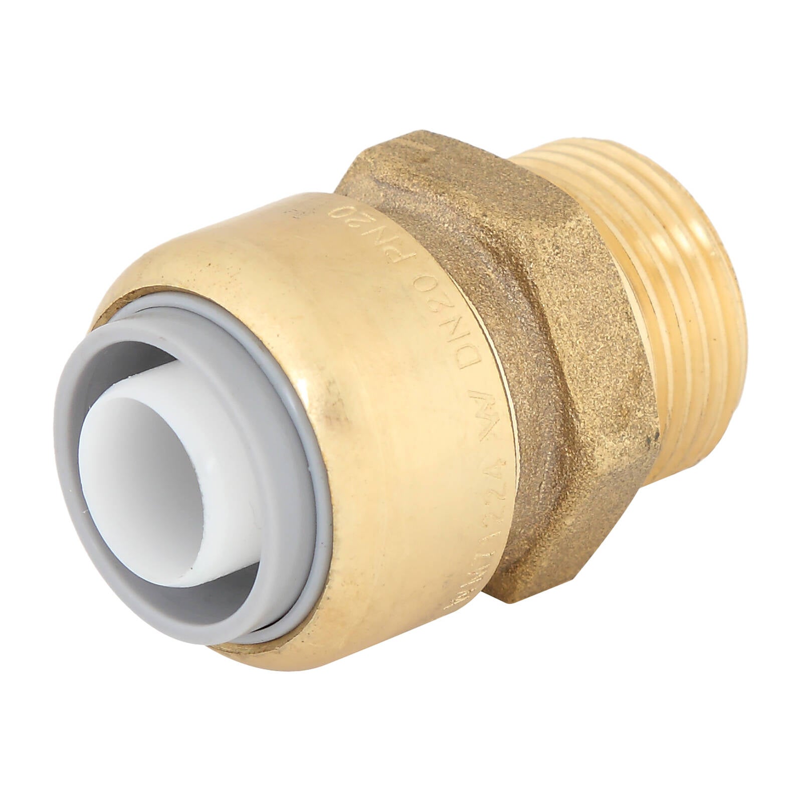 SmarteX-PEX 20 x 20mm Push-to-Fit Lead Free Brass Male Connector