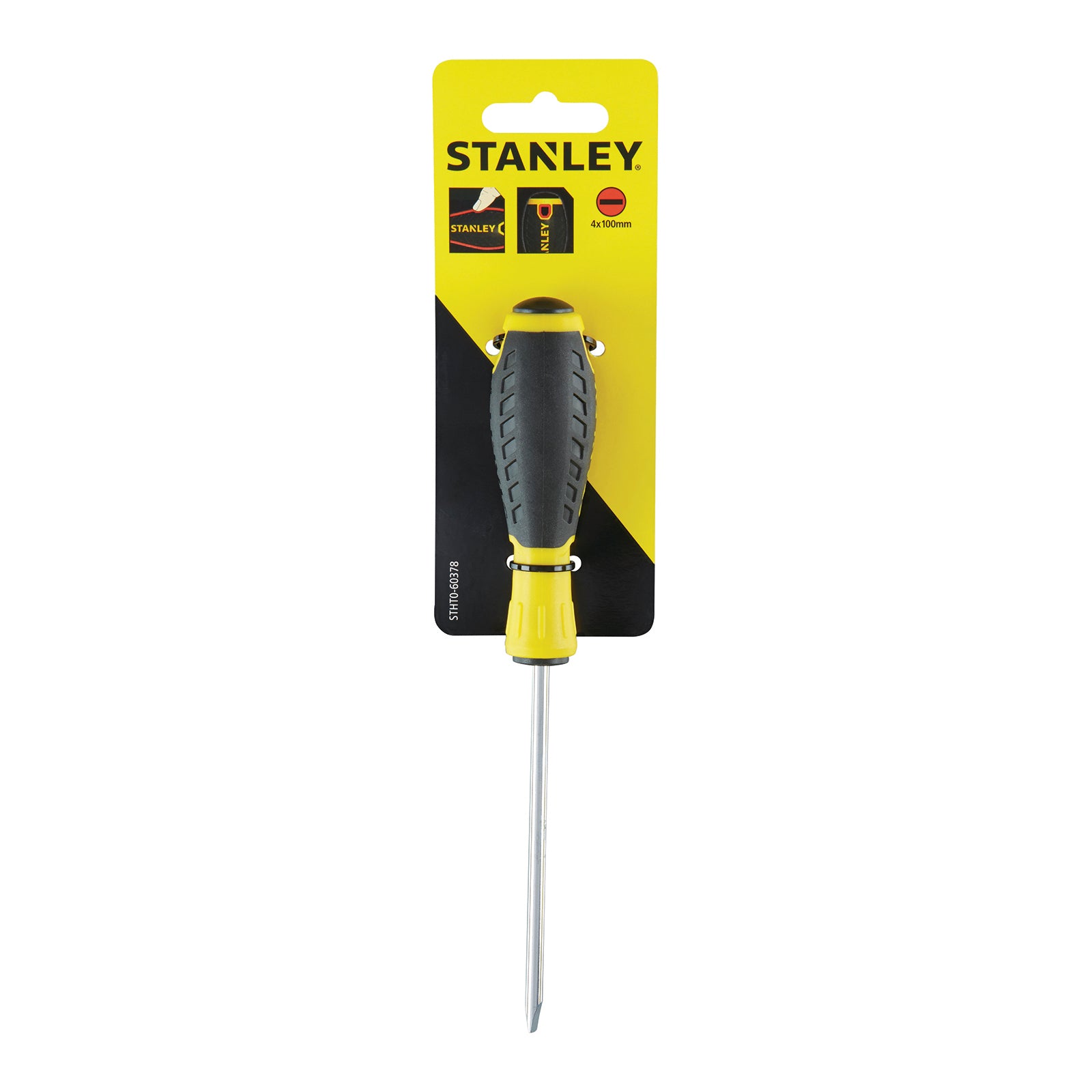 Stanley 4 x 100mm Standard Tip Slotted Essentials Screwdriver