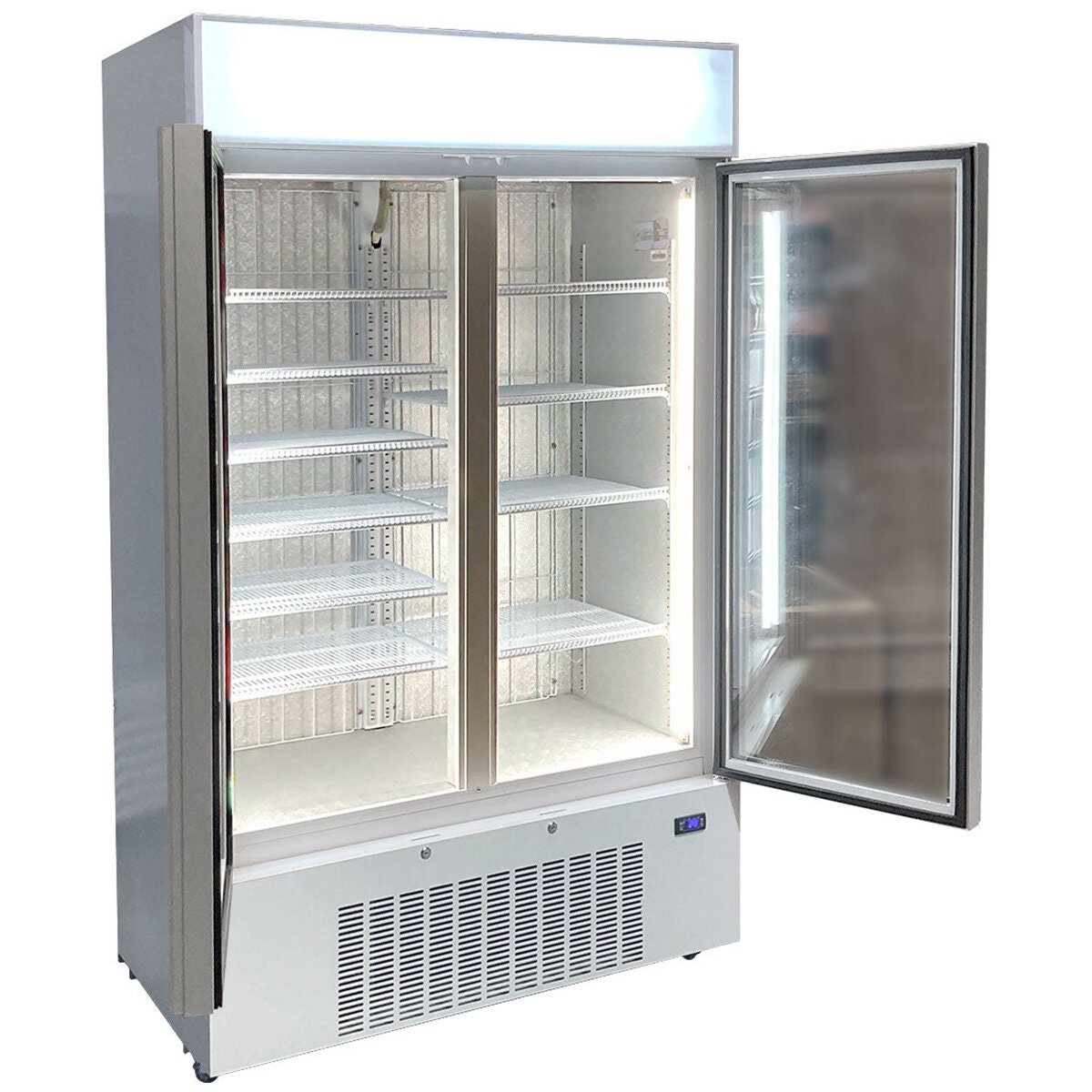 Schmick 825L Two Door Glass Door Beverage Refrigerator - White, Single Zone, 7 Star Rating - HUS-C10