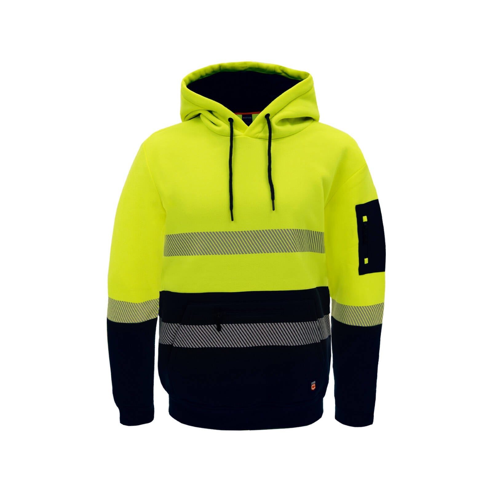 Citeco Yellow Hi Vis Taped Hoodie - Men's Reflective Polyester, Medium