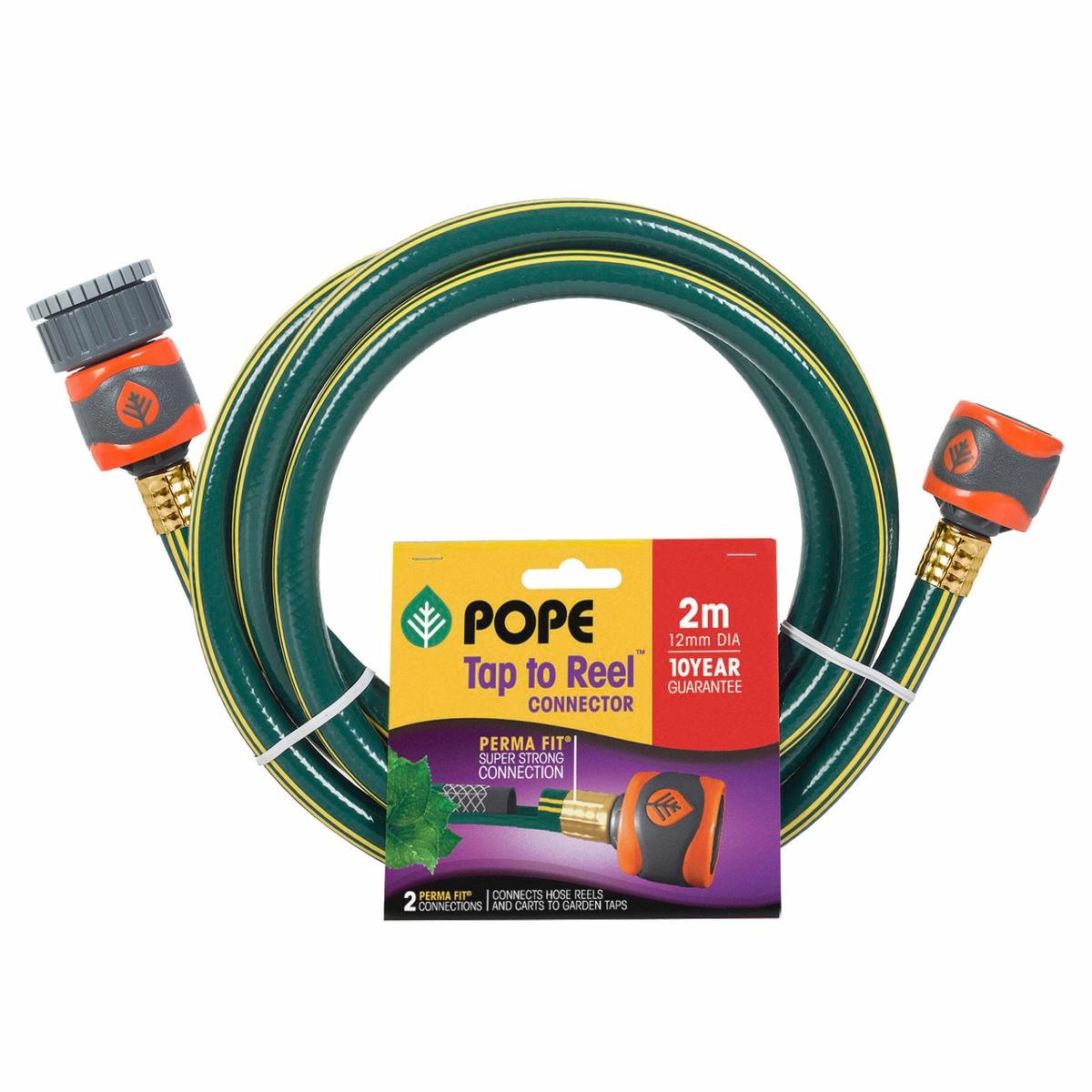Pope 2m PVC Tap to Reel Connector UV Resistant Kink Resistant Outdoor