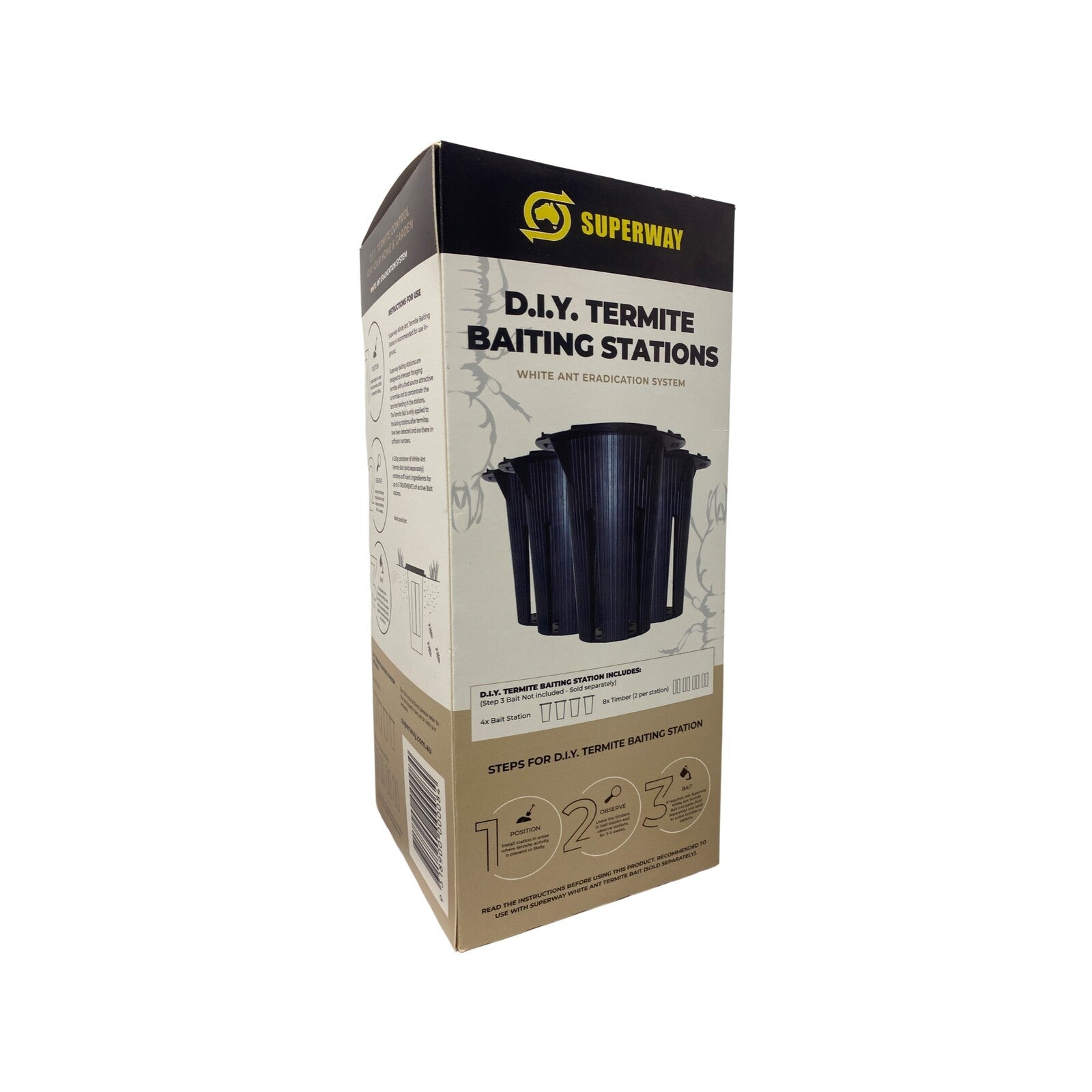 Superway DIY Termite Bait Station 4 Pack - Subterranean Termites Outdoor