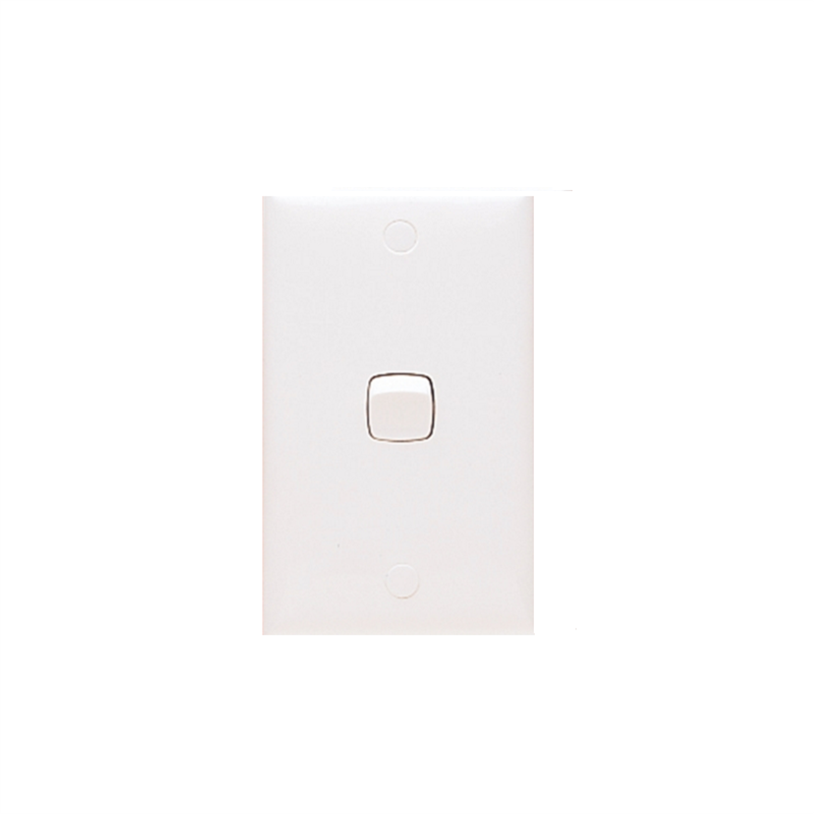 HPM Standard 1 Gang Single Wall Switch, White ABS, 240V, Indoor