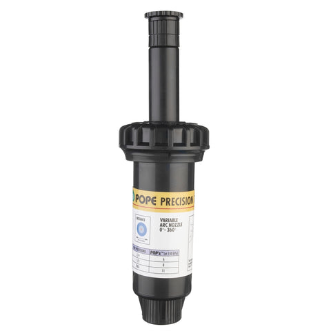 Pope 75mm Precision Spray Pop-Up Sprinkler, Variable Arc Nozzle, 15mm BSP, ABS Plastic