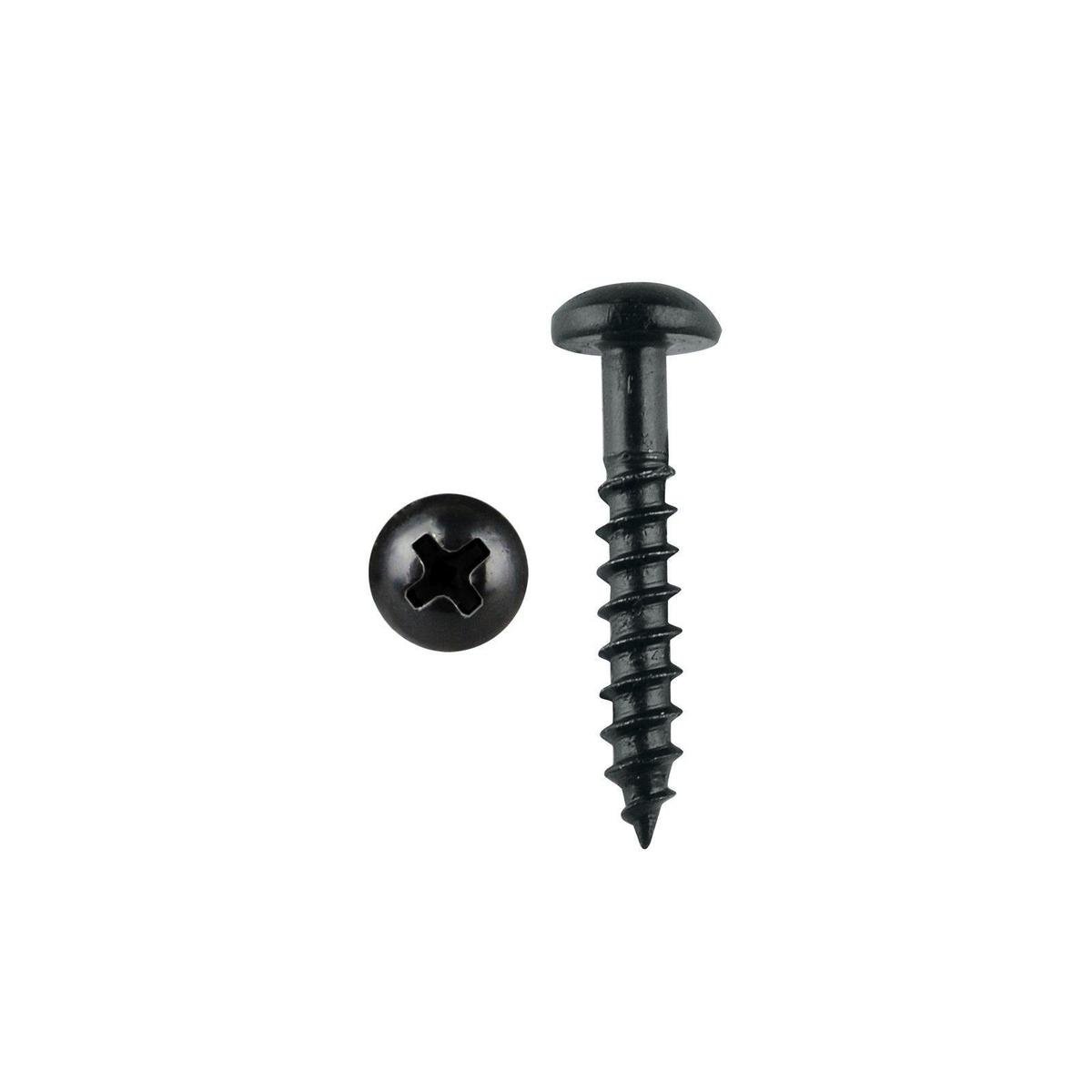Pinnacle 3.5 x 20mm Black Round Head Timber Screws - 30 Pack