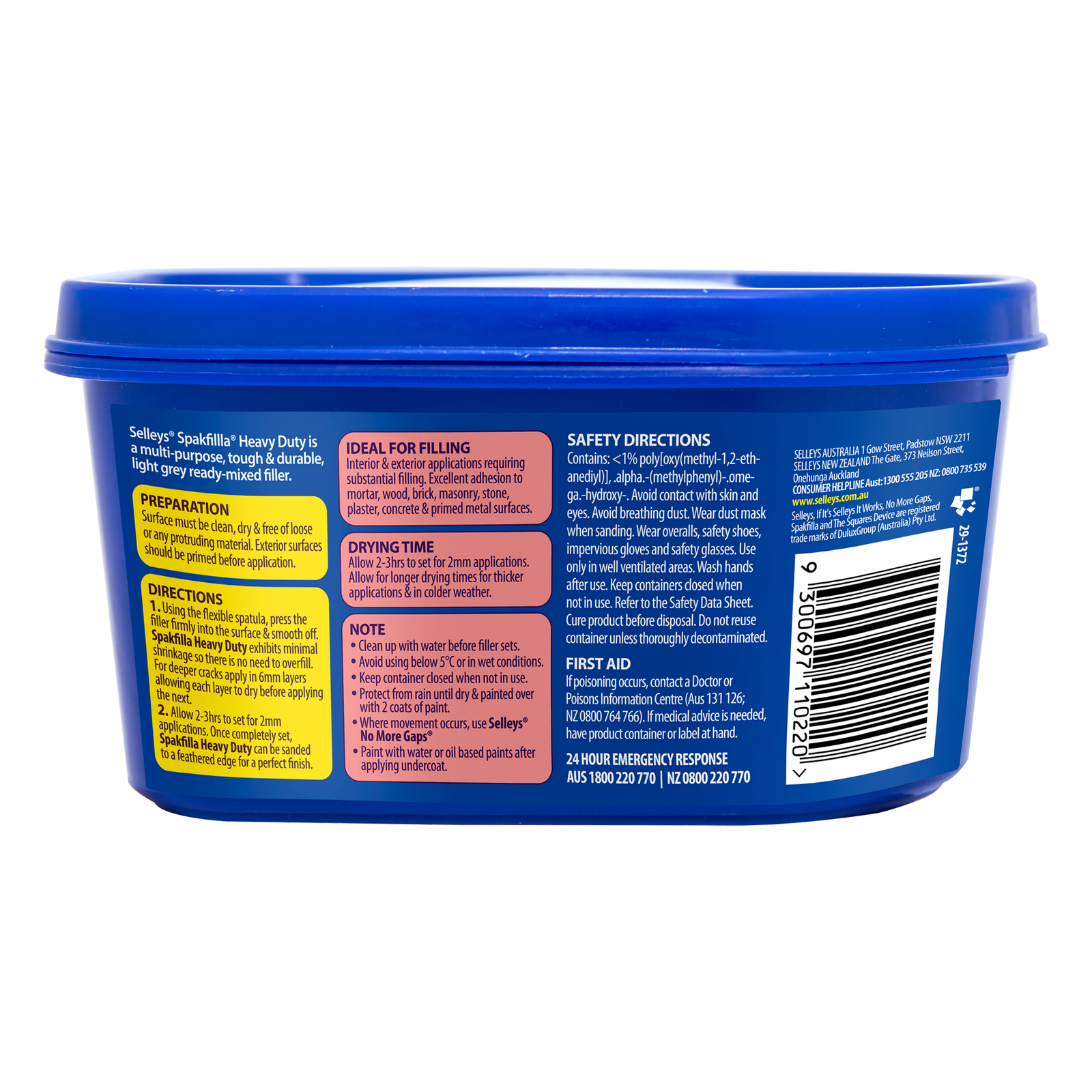 Selleys Spakfilla Heavy Duty Gap Filler Grey 435g - UV Resistant, Sandable Interior & Exterior Filler