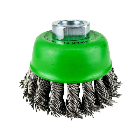Josco 75mm Stainless Steel 316 Twistknot Wire Cup Brush, for Angle Grinder