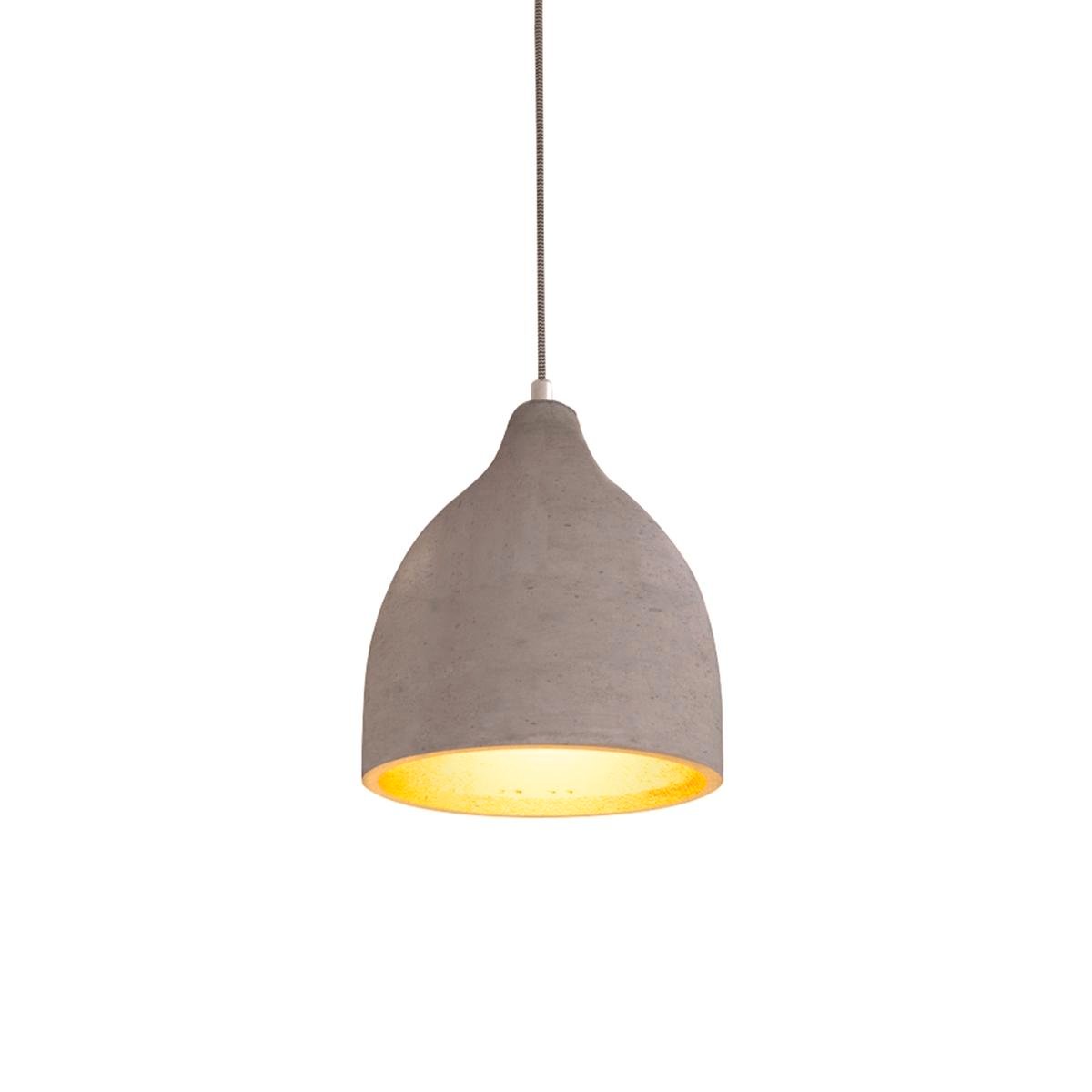Home Design Bussi Concrete Pendant Light 200mm Natural Grey E27 Indoor