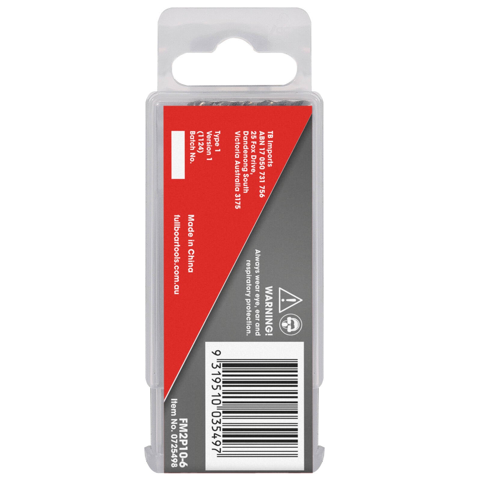 Full Boar 6mm M2 HSS Drill Bit 10 Pack for Metal Wood Plastic