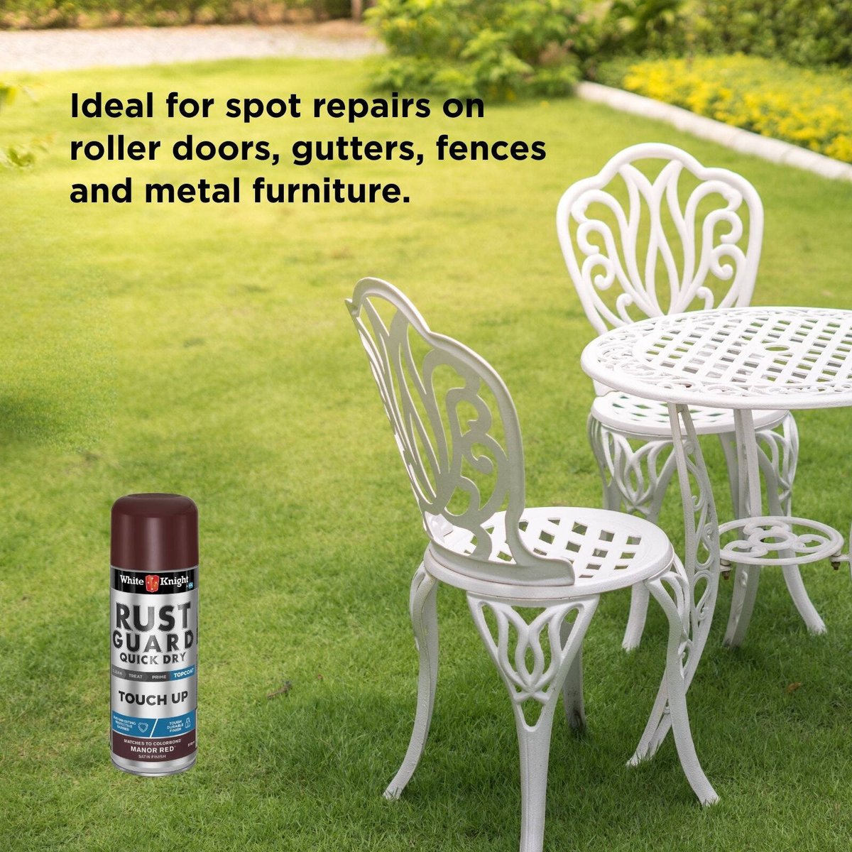 White Knight Rust Guard Touch Up Spray Paint 300g Manor Red Satin