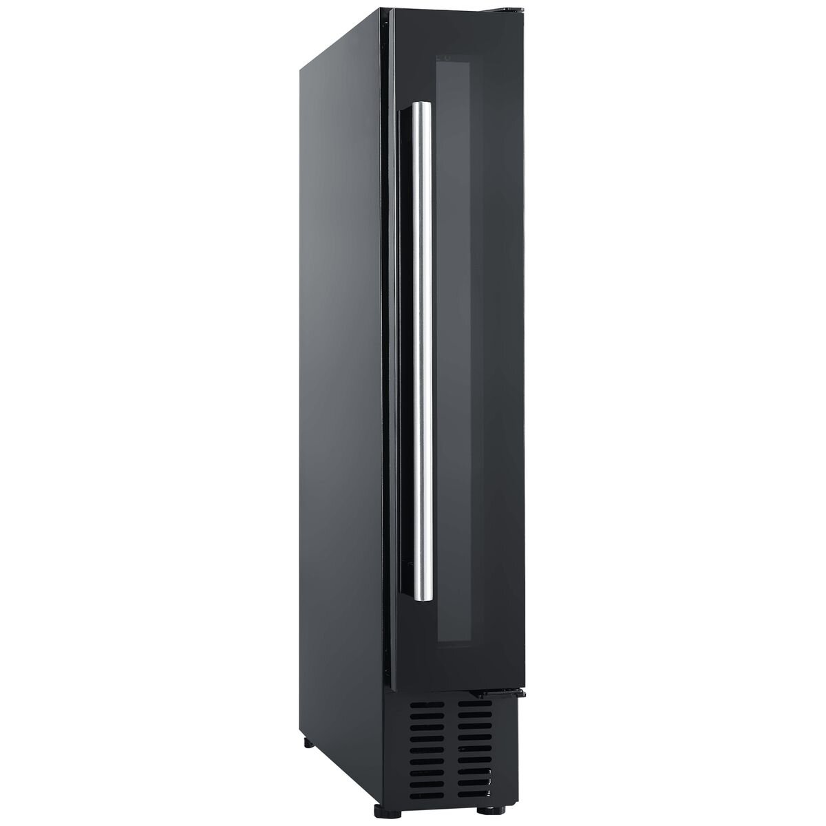 Cantina 7 Bottle Single Zone Wine Cabinet - Black, Slim Double-Glazed Glass Door, 20L - CCWIS7B