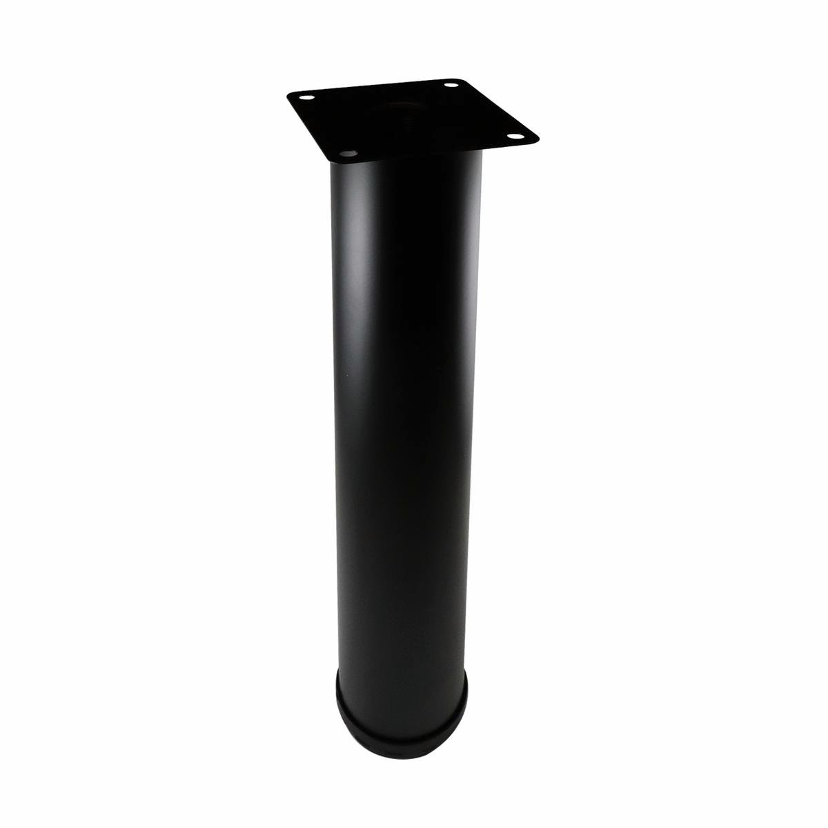 Adoored 60 x 400mm Black Steel Round Adjustable Furniture Leg