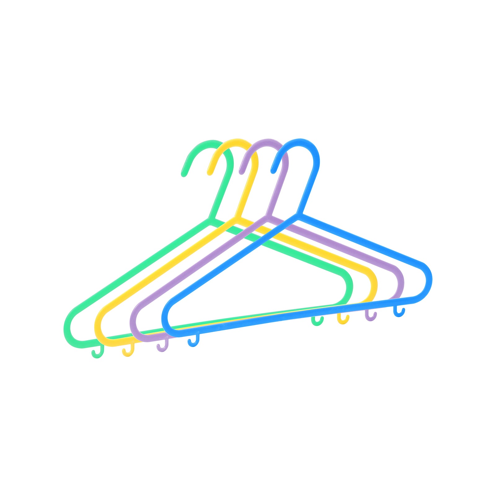 All Set Kids Clothes Hangers 12 Pack - Assorted Colour PP Children's Hangers