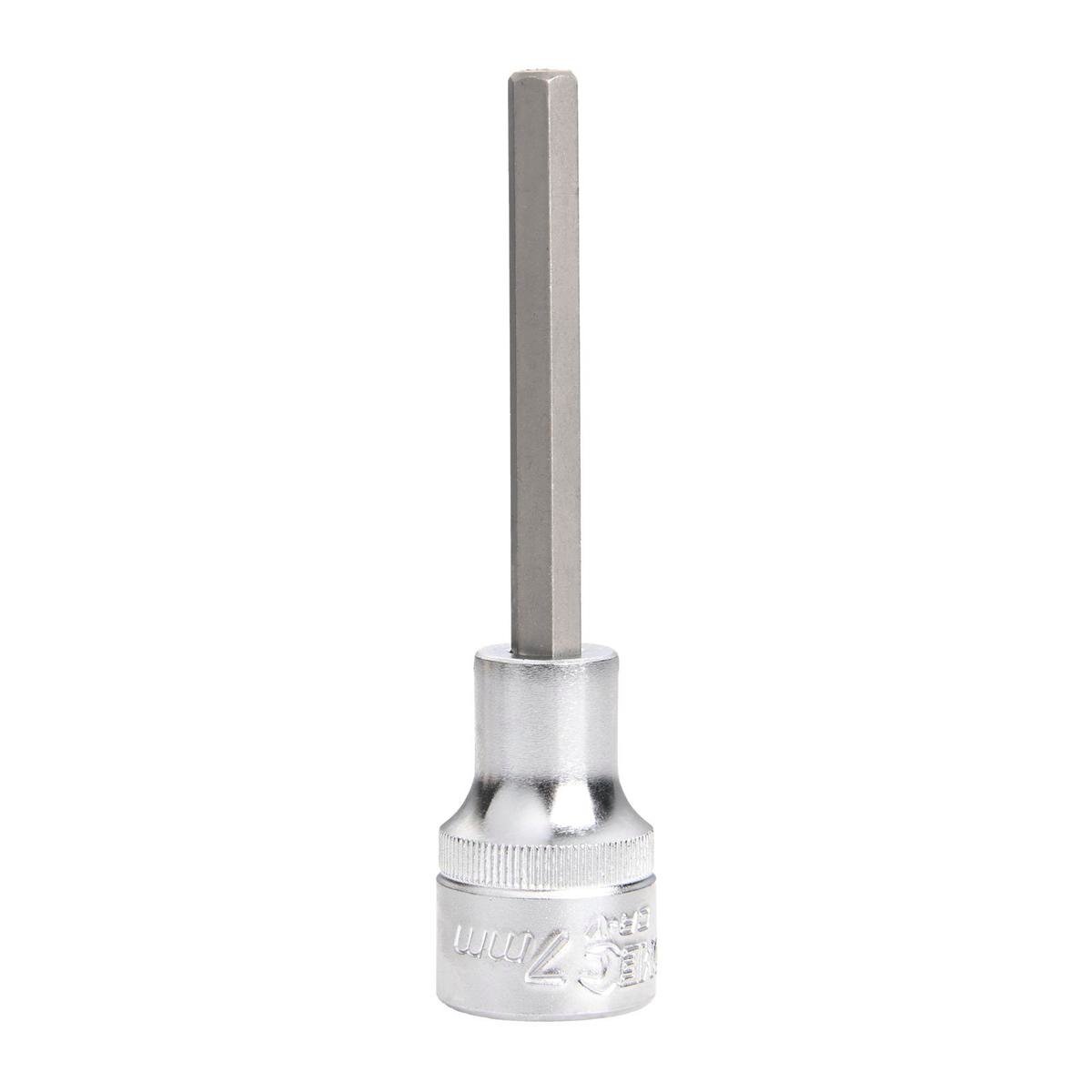 Kincrome 7mm 1/2" Drive Hex Bit Socket, 100mm Long Chrome Vanadium