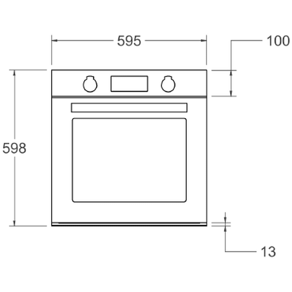 Bertazzoni 60cm Carbonio Professional Pyrolytic Oven - 76L Cavity - Quadruple-Glazed Door - F6011PROPTN-23