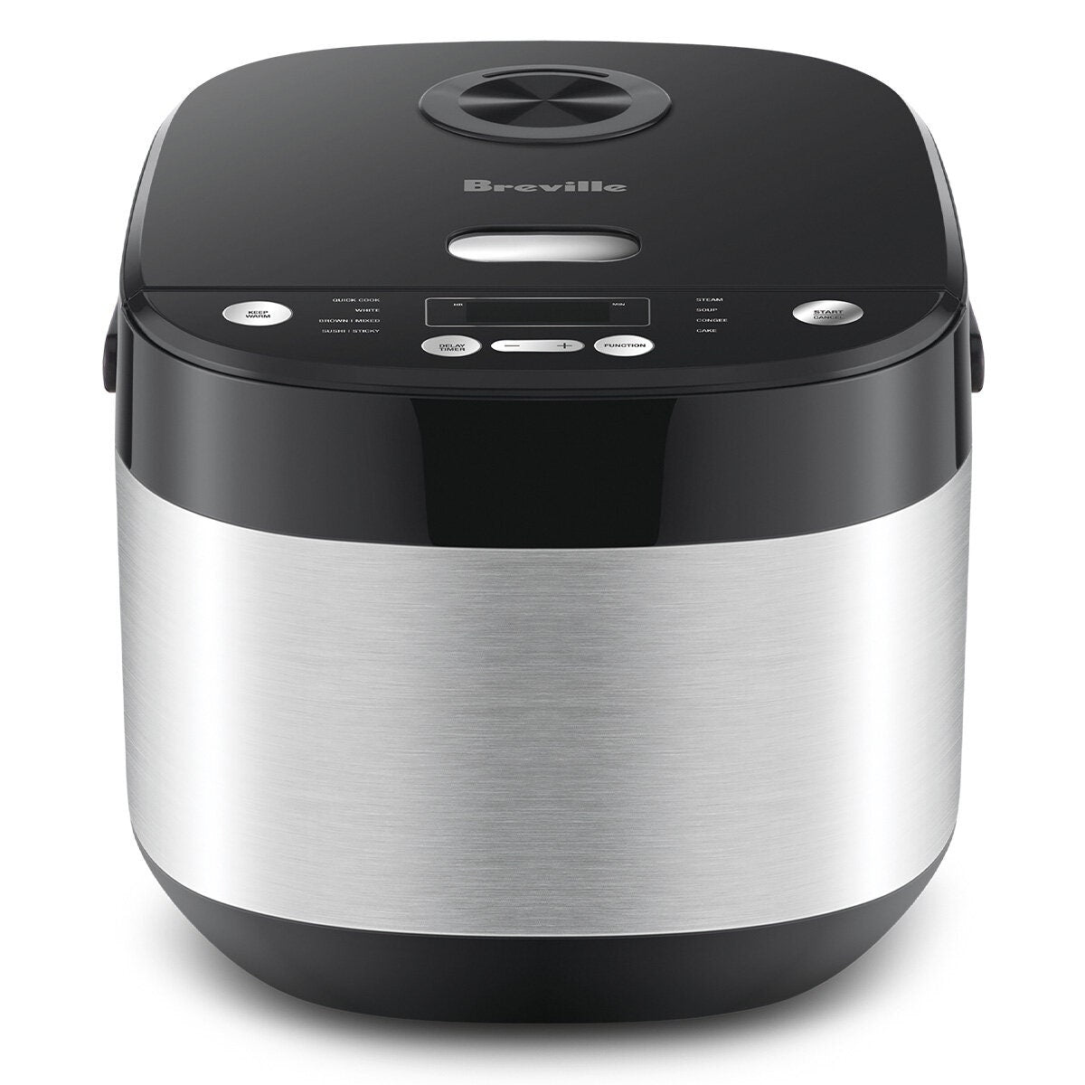 Breville the Rice Box Pro rice cooker - 10 cup capacity, Fuzzy Logic, eight presets, silver - LRC470BSS