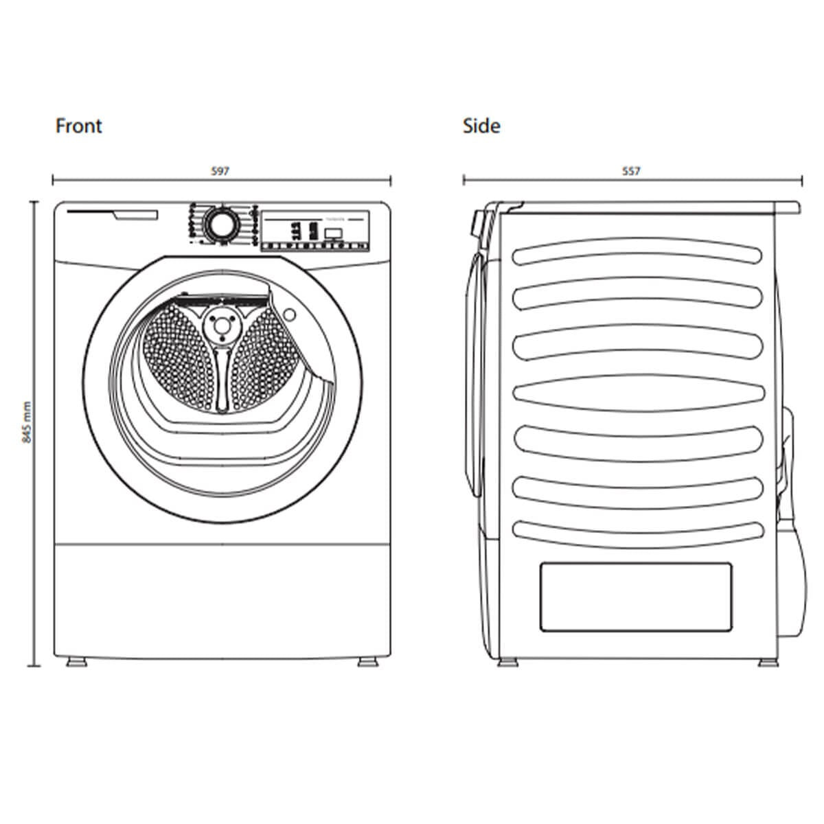 Artusi 7kg Front Load Washing Machine - White, Allergy Program, Eco Wash, Delay Start - AWM1712W