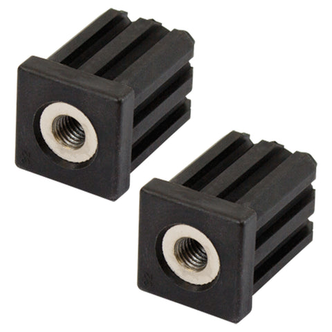 Richmond 32mm x M10 Zinc Plated Square Threaded Tube Insert 2 Pack