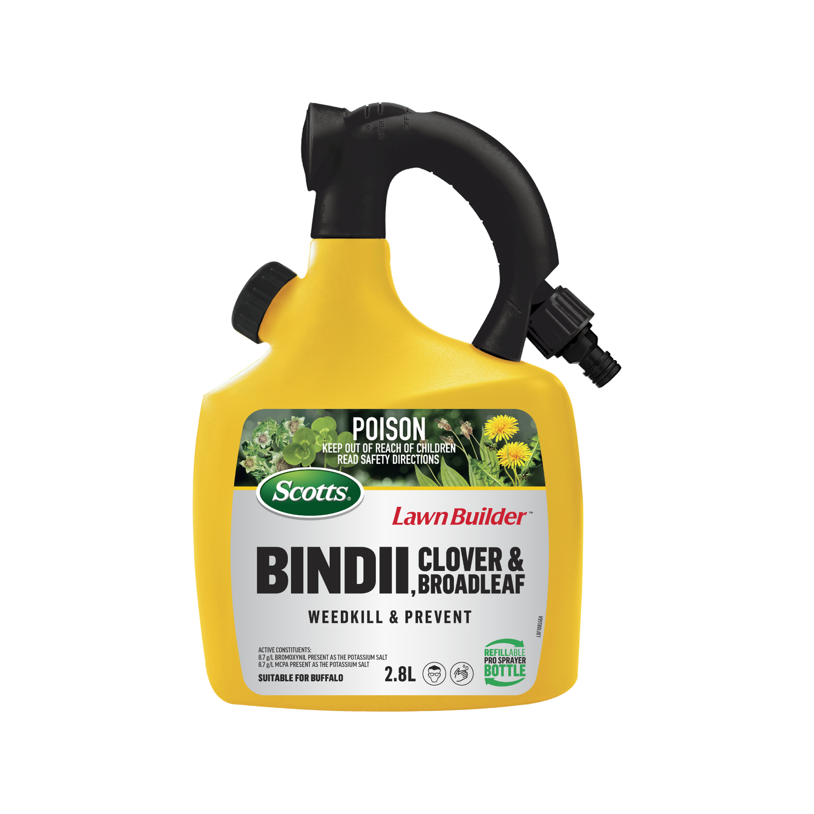 Scotts Lawn Builder Bindii, Clover & Broadleaf Weedkiller Refillable Bottle