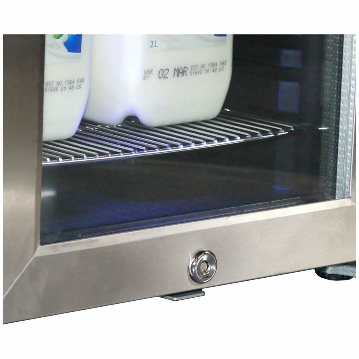 Schmick 23L Mini Bar Fridge for Milk Storage - Black, Lockable Triple Glazed Door - HUS-SC23C