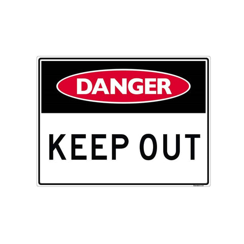 Sandleford Keep Out Sign 450 x 600mm Polypropylene UV Resistant - SuperSaverAU - view 1