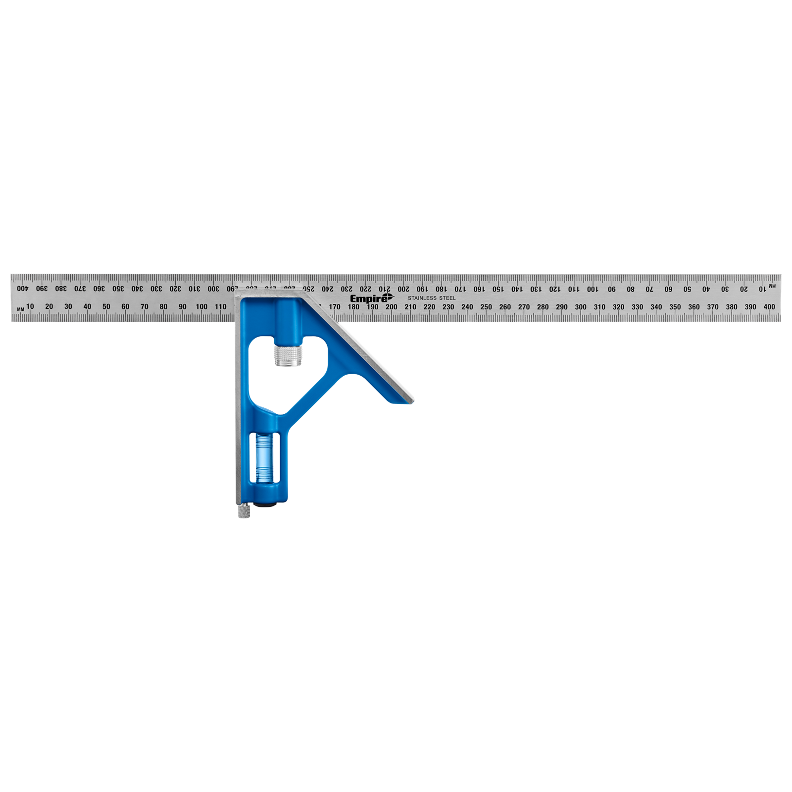 Empire 400mm True Blue Combination Square, Stainless Steel Blade with Vial