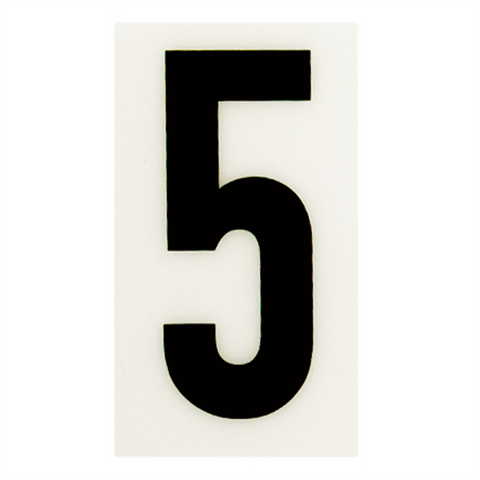 Sandleford 85mm White Self Adhesive House Number 5 - Durable Polycarbonate - SuperSaverAU - view 1