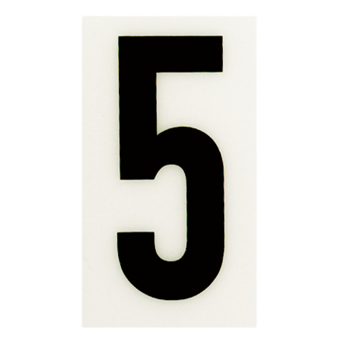 Sandleford 85mm White Self Adhesive House Number 5 Polycarbonate Gloss Weather Resistant