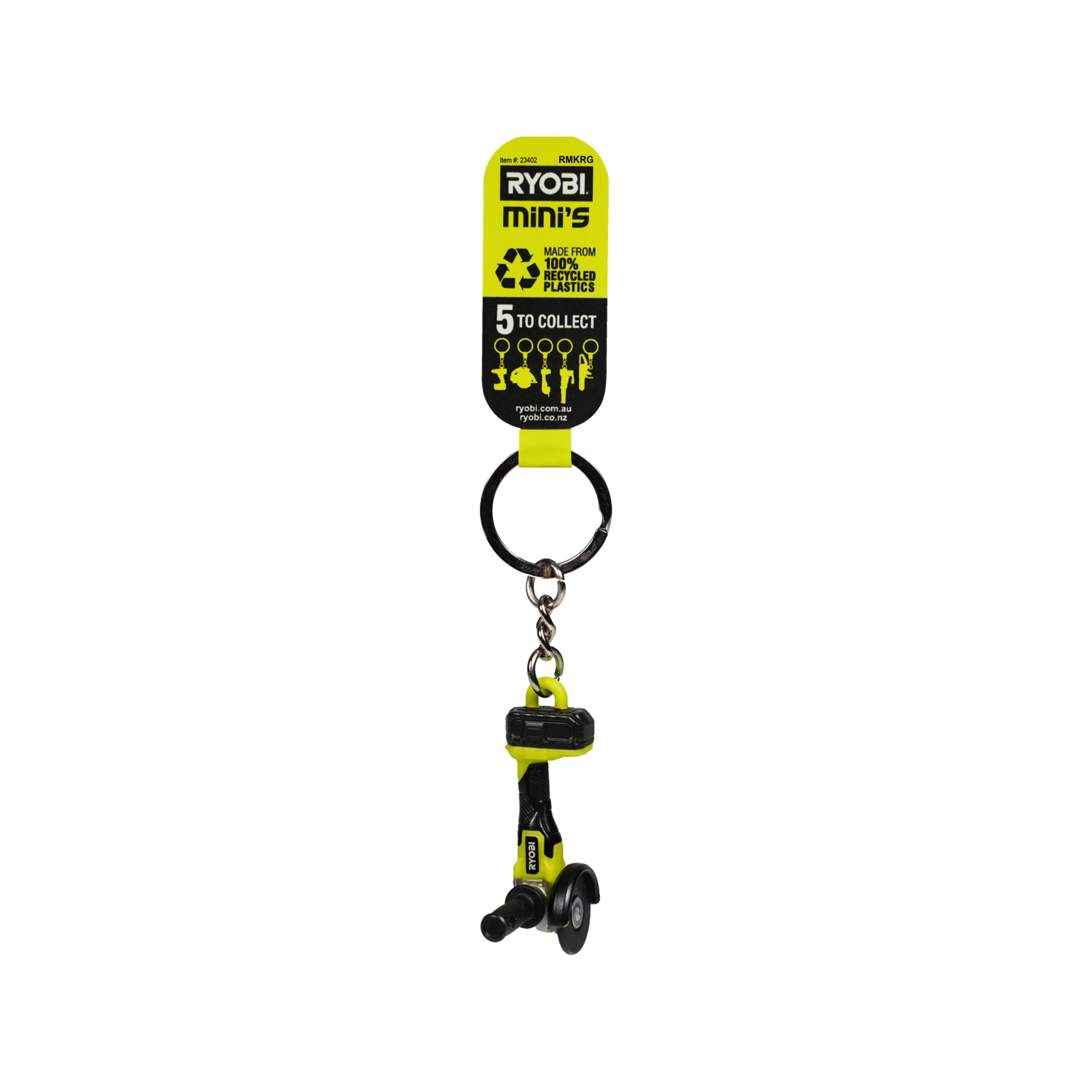 Ryobi MINI's Angle Grinder Keyring, Collectible Detailed Replica