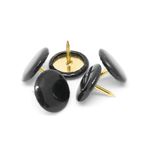 Pinnacle Black Pan Head Upholstery Nails - 50 Pack