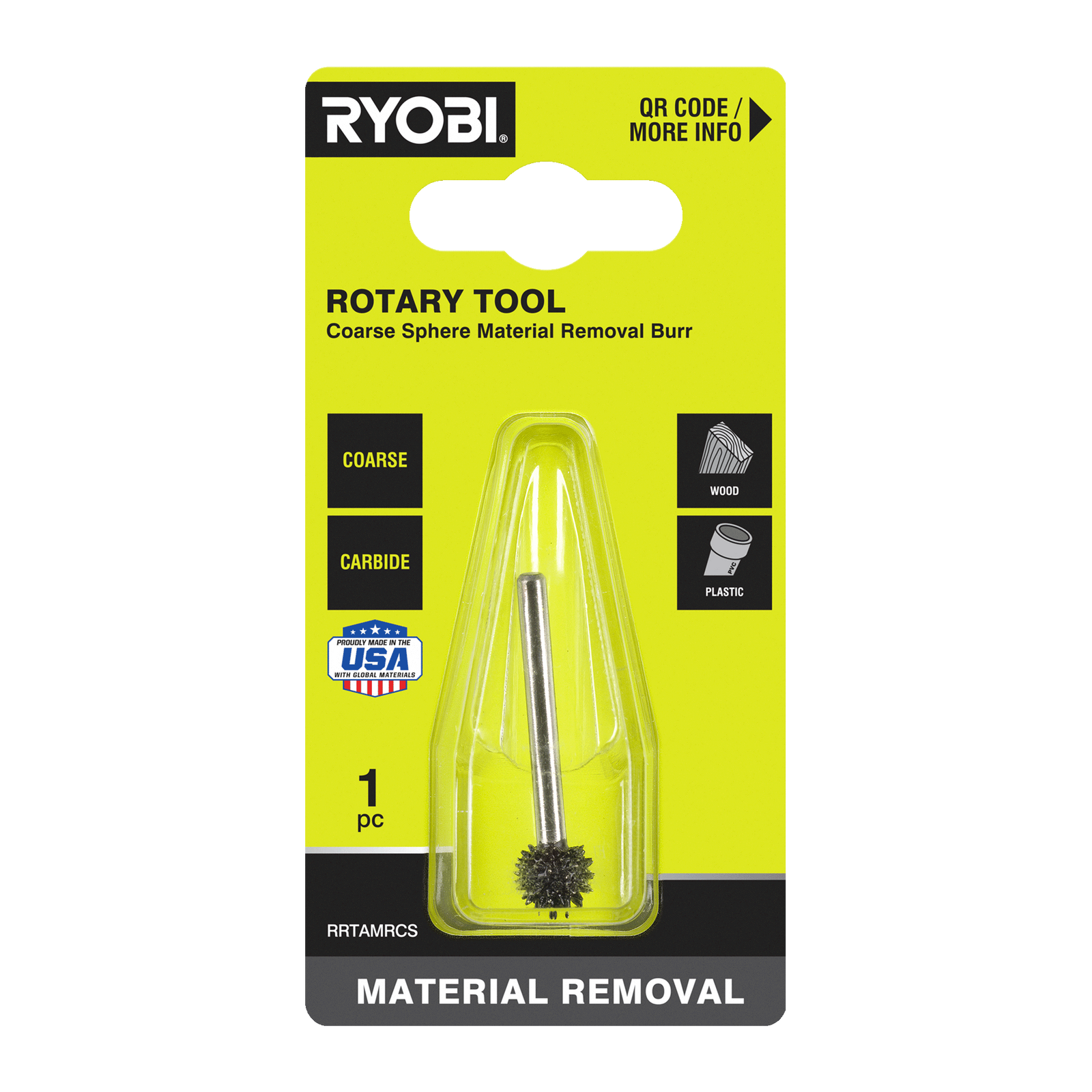 Ryobi Rotary Coarse Sphere Material Removal Burr