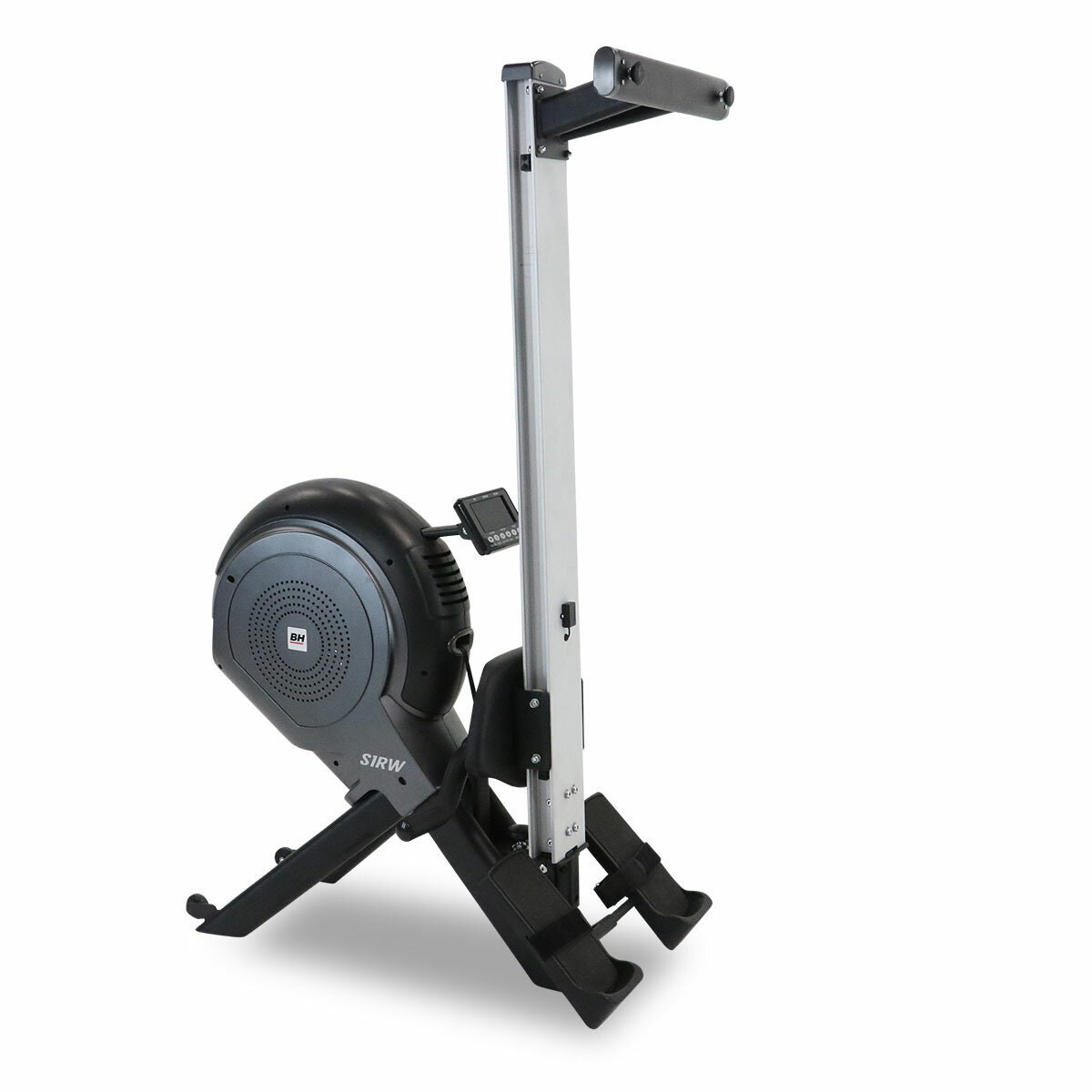 BH Fitness Rowing Machine - 16 Resistance Levels, Foldaway Design, Black and Stainless Steel - S1RW
